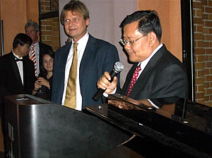 Drs. Pieter Kooi, Board Member of ACLEDA Bank; and Mr. In Channy, President & CEO of ACLEDA Bank