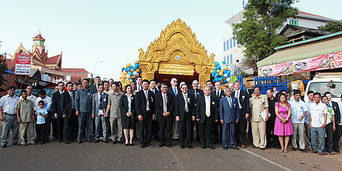 Delegates and distinguished guests in the inauguration ceremony of ACLEDA Bank Plc. Mondulkiri Branch